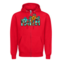 Red faith with cross ado Zipper Hoodie - AdoDesignShop