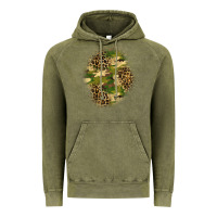 Vintage Olive camouflage and leopard patch  4 Vintage Hoodie - BundleAndBundleShop