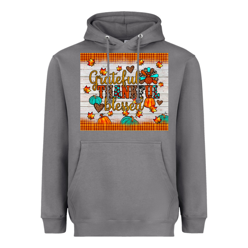 Grateful Thankful Blessed Heavyweight Hoodie by JahusDesignShop | Teevron