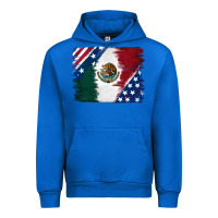 Cobalt Mexican With American Flag Urban Hoodie - RanaPortraitStore
