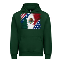 Forest Green Mexican With American Flag Urban Hoodie - RanaPortraitStore