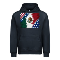 Navy Mexican With American Flag Urban Hoodie - RanaPortraitStore