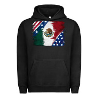 Pigment Black Mexican With American Flag Urban Hoodie - RanaPortraitStore