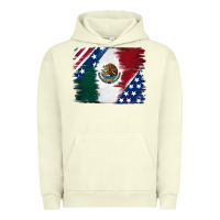 Pigment Pistachio Mexican With American Flag Urban Hoodie - RanaPortraitStore