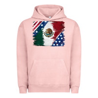 Pigment Salmon Mexican With American Flag Urban Hoodie - RanaPortraitStore