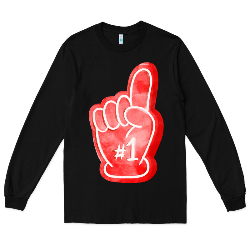 Number One Foam Finger Long Sleeve Tee by FaDigitalArtStudio | Teevron