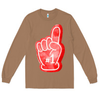 Toasted Coconut number one foam finger Long Sleeve Tee - FaDigitalArtStudio