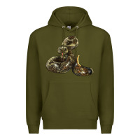 Army Green Rattlesnake Premium Hoodie - LillyAllenDesigns