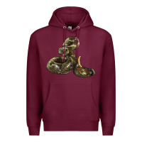 Burgundy Rattlesnake Premium Hoodie - LillyAllenDesigns