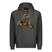 Charcoal Heather Rattlesnake Premium Hoodie - LillyAllenDesigns