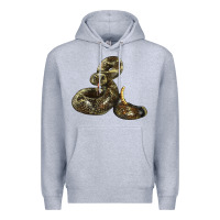 Heather Grey Rattlesnake Premium Hoodie - LillyAllenDesigns