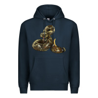 Navy Rattlesnake Premium Hoodie - LillyAllenDesigns