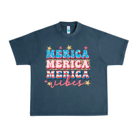 Midnight Navy Merica vibes Urban Heavy Tee - FaDigitalArtStudio