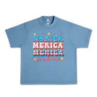 Pebble Blue Merica vibes Urban Heavy Tee - FaDigitalArtStudio