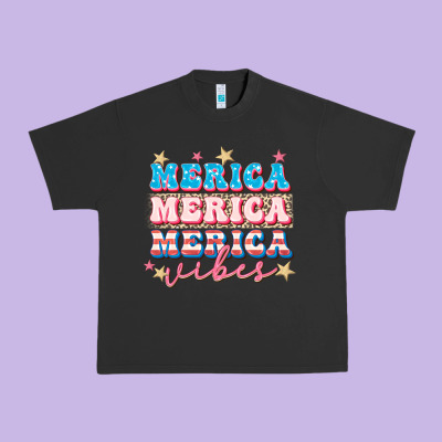 Merica Vibes Urban Heavy Tee Designed By Fadigitalartstudio