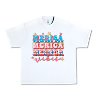 White Merica vibes Urban Heavy Tee - FaDigitalArtStudio