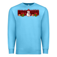 Ocean Blue Christmas snowman Premium Sweatshirt - JahusDesignShop