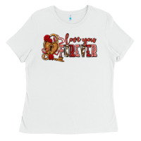 White love you forever olivia Ladies Tee - OliviaCreatesArt
