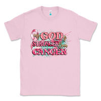 Bubblegum Pink my god is stronger than cancer Classic Tee - CowGirlArtShop