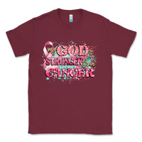 Burgundy my god is stronger than cancer Classic Tee - CowGirlArtShop