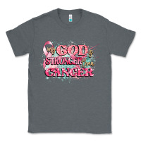 Charcoal Heather my god is stronger than cancer Classic Tee - CowGirlArtShop