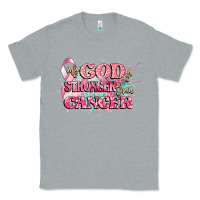 Heather Grey my god is stronger than cancer Classic Tee - CowGirlArtShop
