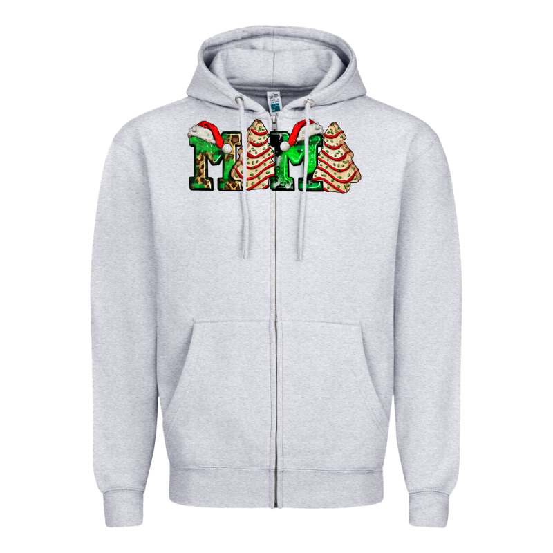 Mama With Christmas Tree Cake Ado Zipper Hoodie by AdoDesignShop | Teevron