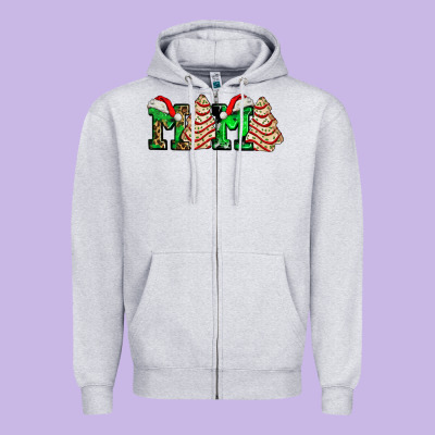 Mama With Christmas Tree Cake Ado Zipper Hoodie Designed By Adodesignshop