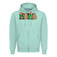 Seafoam mama with christmas tree cake ado Zipper Hoodie - AdoDesignShop