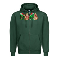 Sports Green mama with christmas tree cake ado Zipper Hoodie - AdoDesignShop