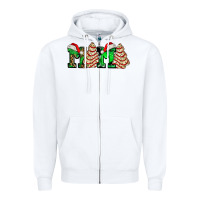 White mama with christmas tree cake ado Zipper Hoodie - AdoDesignShop