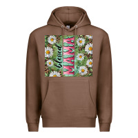 Chestnut Blessed mama with daisy and leopard Premium Hoodie - RanaPortraitStore
