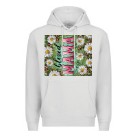 Dove Grey Blessed mama with daisy and leopard Premium Hoodie - RanaPortraitStore