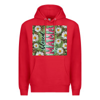Red Blessed mama with daisy and leopard Premium Hoodie - RanaPortraitStore
