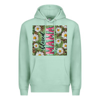 Seafoam Blessed mama with daisy and leopard Premium Hoodie - RanaPortraitStore