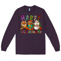 Plum Happy hallothankmas coffee cups Long Sleeve Tee - FaDigitalArtStudio