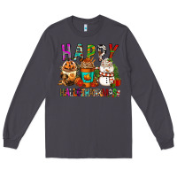 Smoke Happy hallothankmas coffee cups Long Sleeve Tee - FaDigitalArtStudio