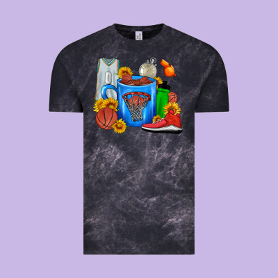 Basketball Coffee Cup Vintage Tee Designed By Fadigitalartstudio