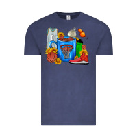 Vintage Denim Basketball Coffee cup Vintage Tee - FaDigitalArtStudio
