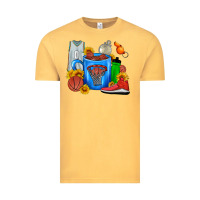 Vintage Mustard Basketball Coffee cup Vintage Tee - FaDigitalArtStudio