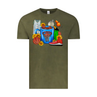 Vintage Olive Basketball Coffee cup Vintage Tee - FaDigitalArtStudio