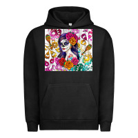 Pigment Black sugar skull girl Urban Hoodie - RanaPortraitStore