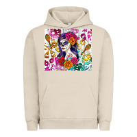 Pigment French Oak sugar skull girl Urban Hoodie - RanaPortraitStore