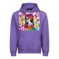 Tulip sugar skull girl Urban Hoodie - RanaPortraitStore