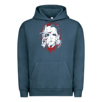 Pigment Midnight Navy friends horror face mashup horror movies halloween Urban Hoodie - artisFamous