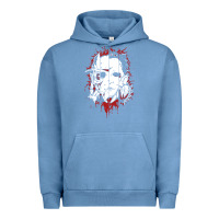Pigment Pebble Blue friends horror face mashup horror movies halloween Urban Hoodie - artisFamous