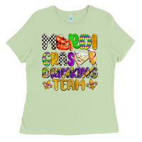 Matcha mardi gras drinking team with glasses olivia Ladies Tee - OliviaCreatesArt