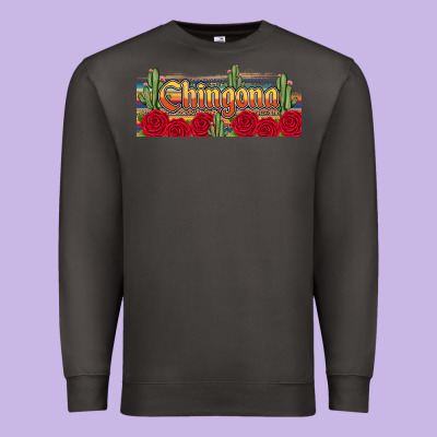 Chingona Premium Sweatshirt Designed By Jahusdesignshop