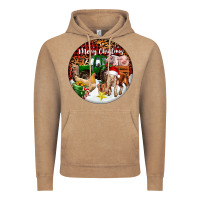 Vintage Coffee Merry Christmas Farm Animals Vintage Hoodie - FaDigitalArtStudio