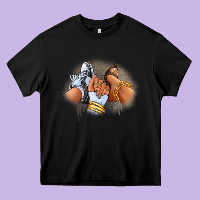 Sneaker And Heel Afro Woman Heavy Core Tee Designed By Ranaportraitstore